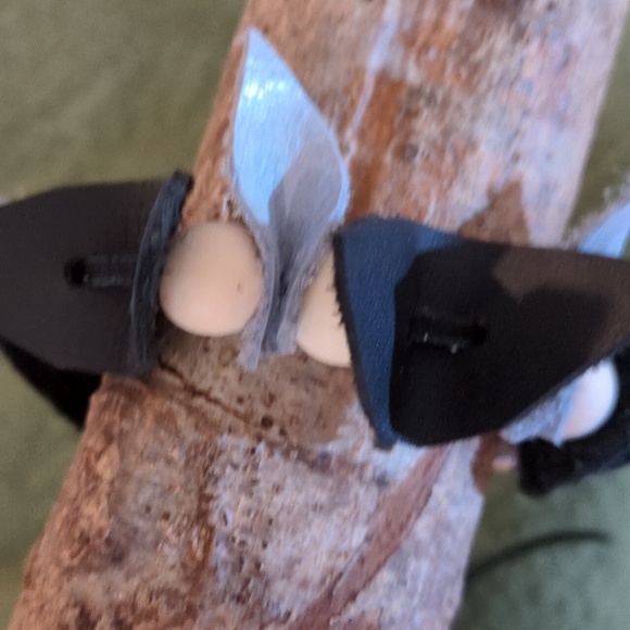 Handmade Genuine Leather Natural Wood Necklace Choker Bracelet Black #08 - Picture 8 of 11